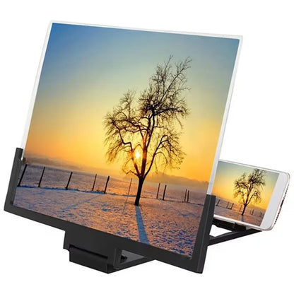 VIKEFON® 12/14In Mobile Phone Screen Amplifier 3D Magnifying Glass Stand 