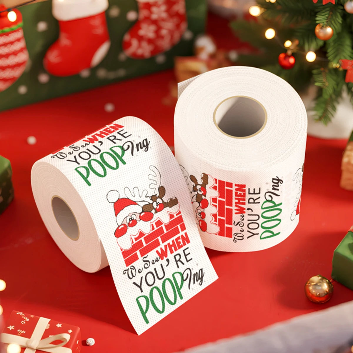 Christmas Toilet Roll Paper Happy 2026 New Year 