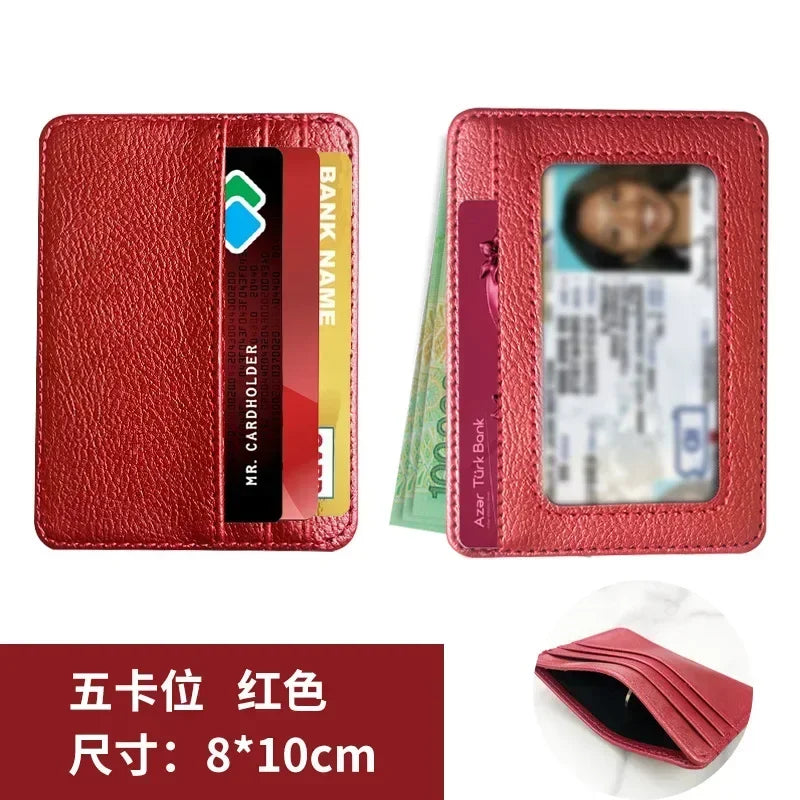 Small ID Card Case 5 Card Slots Cardholder