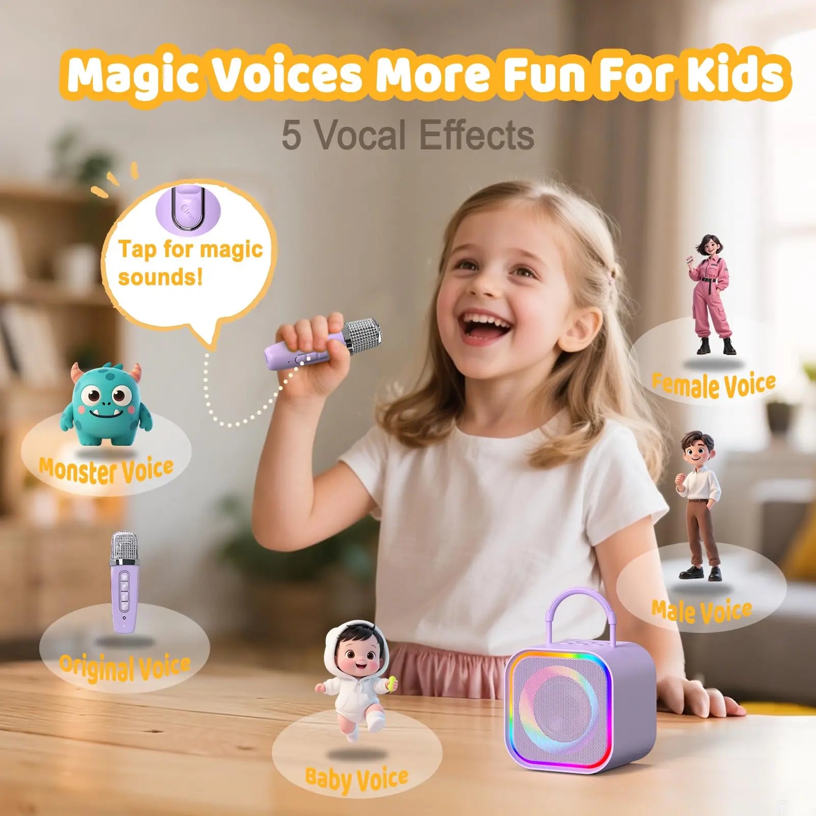 Haomuren® Mini Karaoke Machine for Kids All in One 