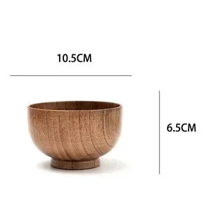 Japanese Style Wooden Soup Bowl 