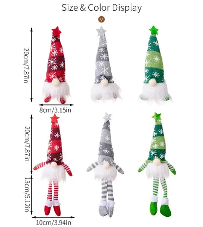 Christmas Faceless Doll Gnome Ornaments LED Light 