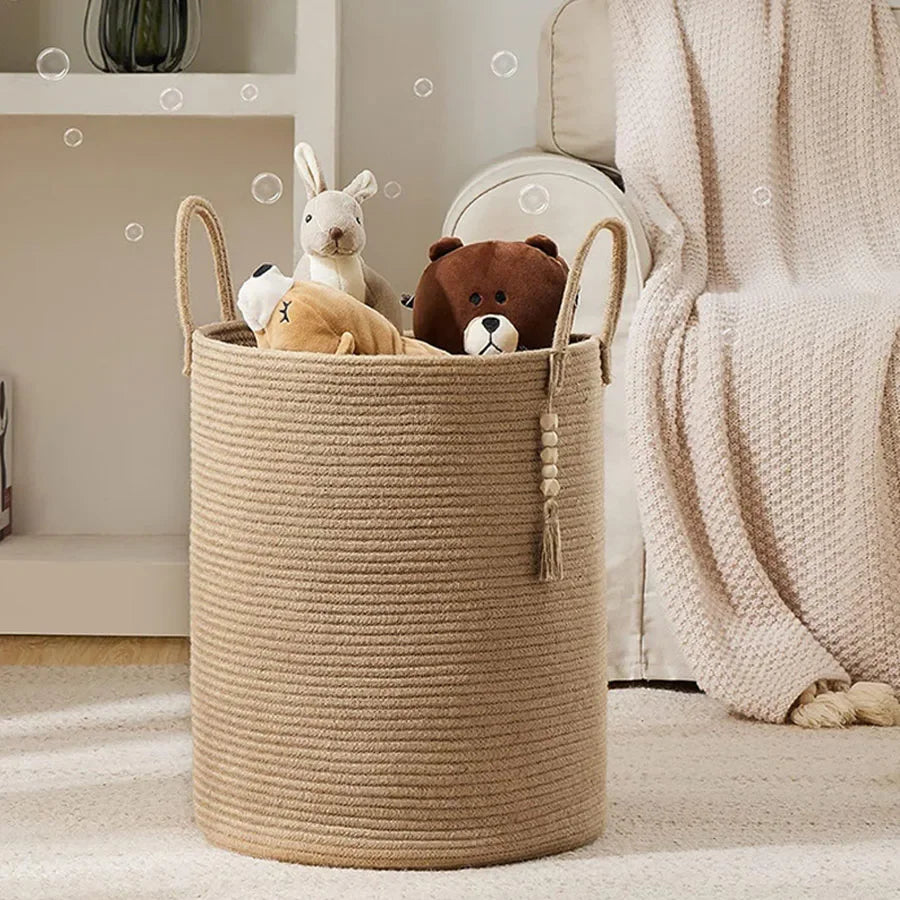 Cotton Laundry Large Storage Basket 