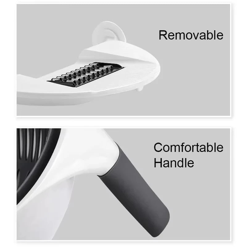 2025 Newest Multifunctional 9 in 1 Vegetable Slicer Cutter Chopper Fruit Strainer Basket Spiralizer Grater Food Peeler