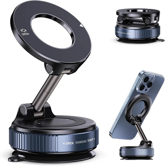 360° Vacuum Magnetic Phone Holder, Car/Gym/Mirror