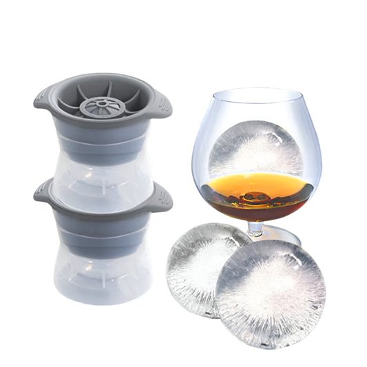 Bar Whiskey round Ice Cube Maker 2Pcs 