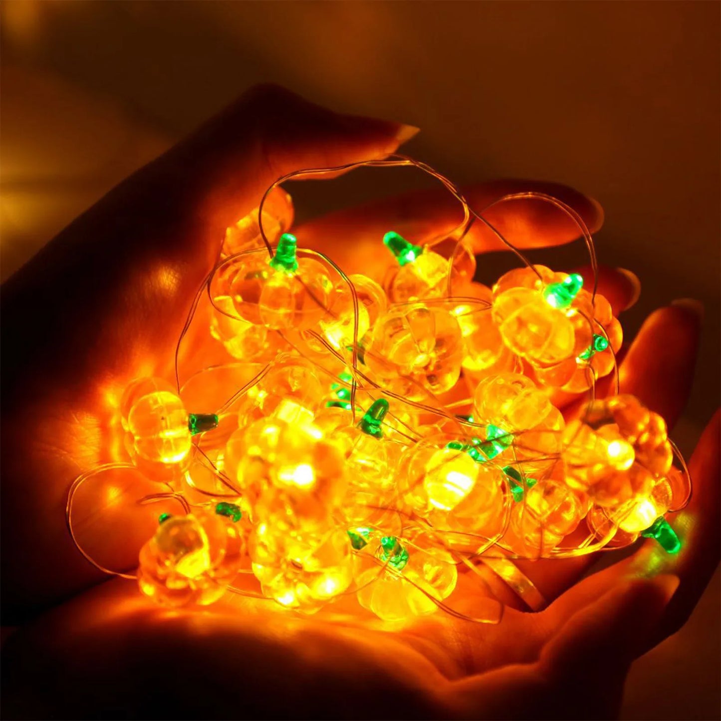 Pumpkin Horror Eyeballs LED String Lights 