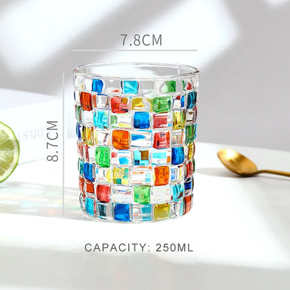 300ML Stained Crystal Glasses Aesthetic European Style 