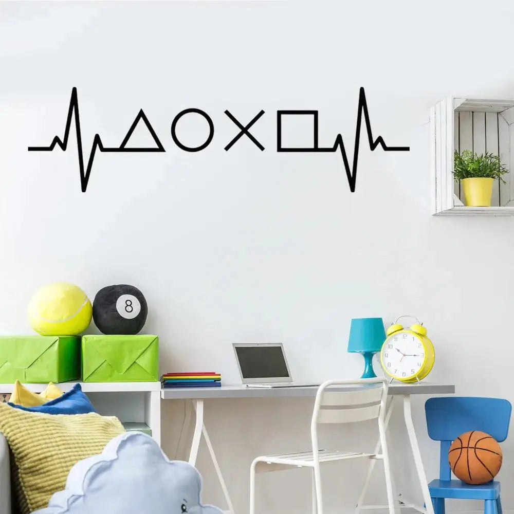 Live Gamer Video Handle Controller Computer Wall Stickers Home Decor 