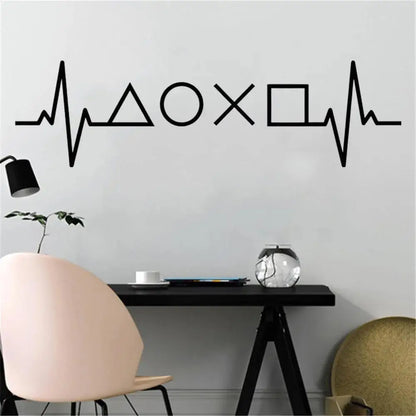 Live Gamer Video Handle Controller Computer Wall Stickers Home Decor 