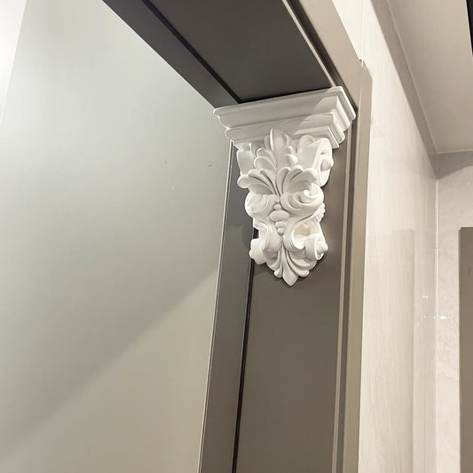 European Style PU Beam Support Finished Shape Villa Exterior Wall French Carved Elephant Trunk Curved Arch Non-Gypsum Dumb Decor