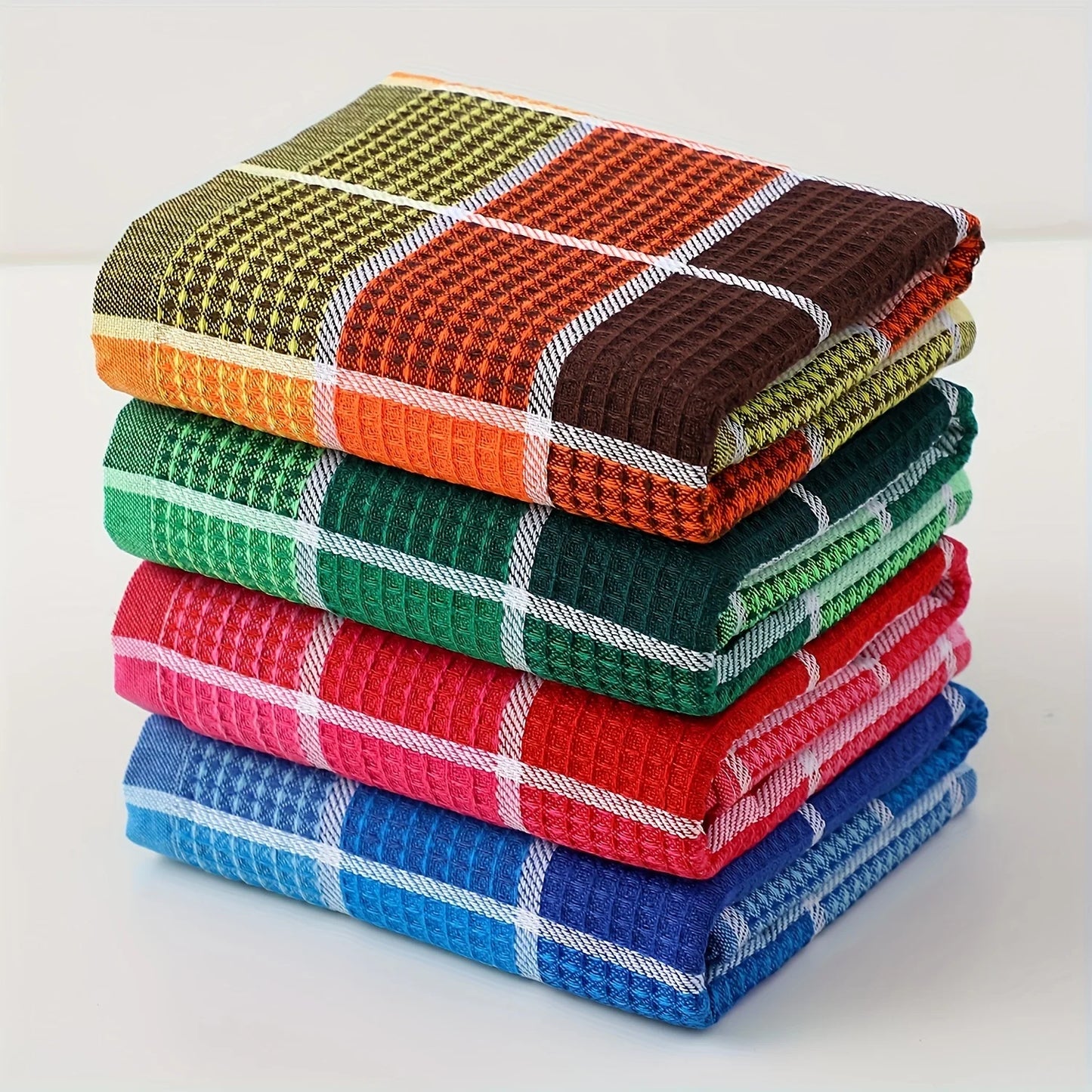 3/4/8 Pieces, Green/Pink/Blue/Yellow, Durable Cleaning Cloths