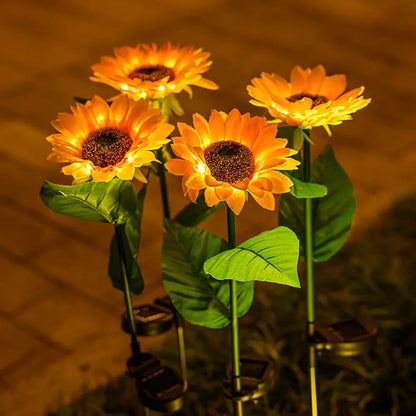 Solar Sunflower Outdoor Light