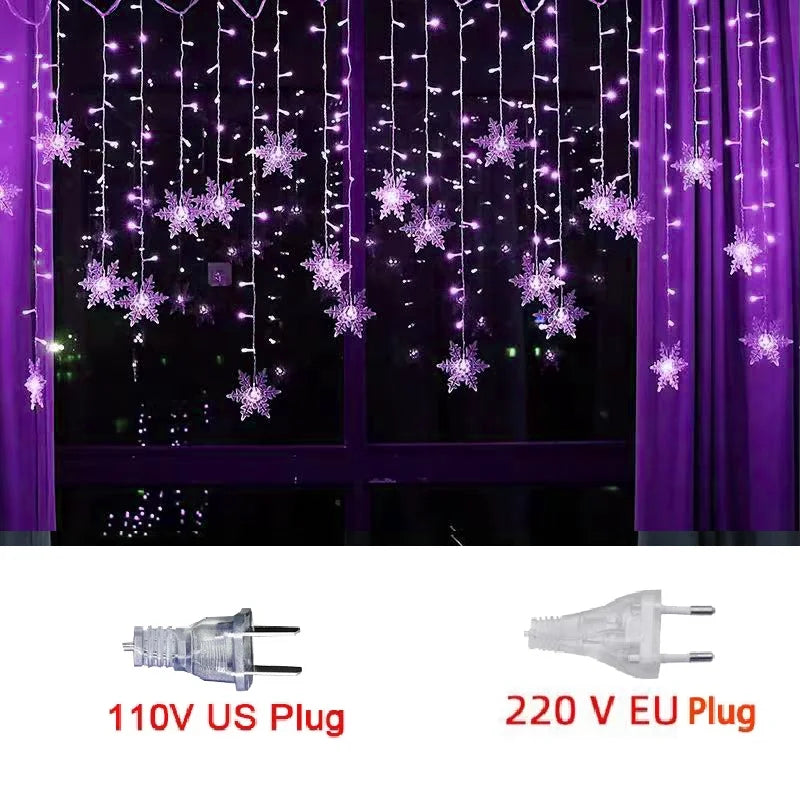 3.2M Christmas Snowflakes LED String Lights Decoration