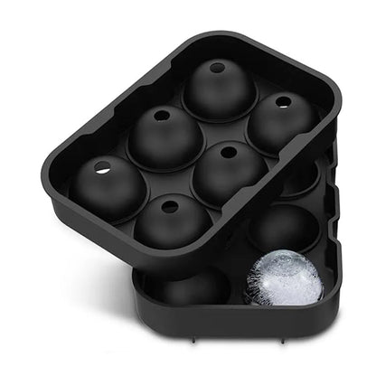 LMETJMA® Large Ice Cube Ball Trays Silicone for Freezer with Lid Reusable Whiskey