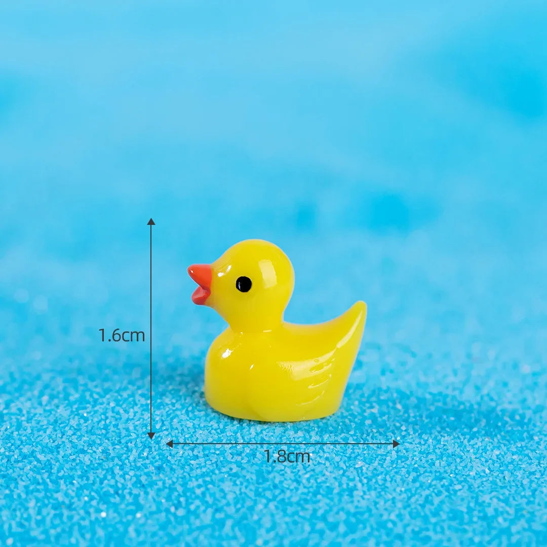 Mini Resin Ducks – Tiny Yellow Duck Figurines for DIY Crafts & Fairy Gardens