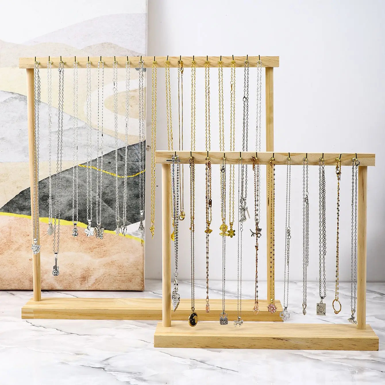 Jewelry Organizer Display Wood Stand