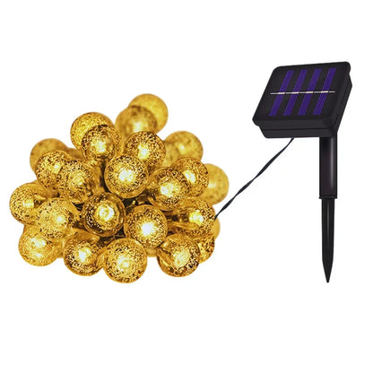 String Lights Outdoor Waterproof Solar Powered for Garden 8 Modes