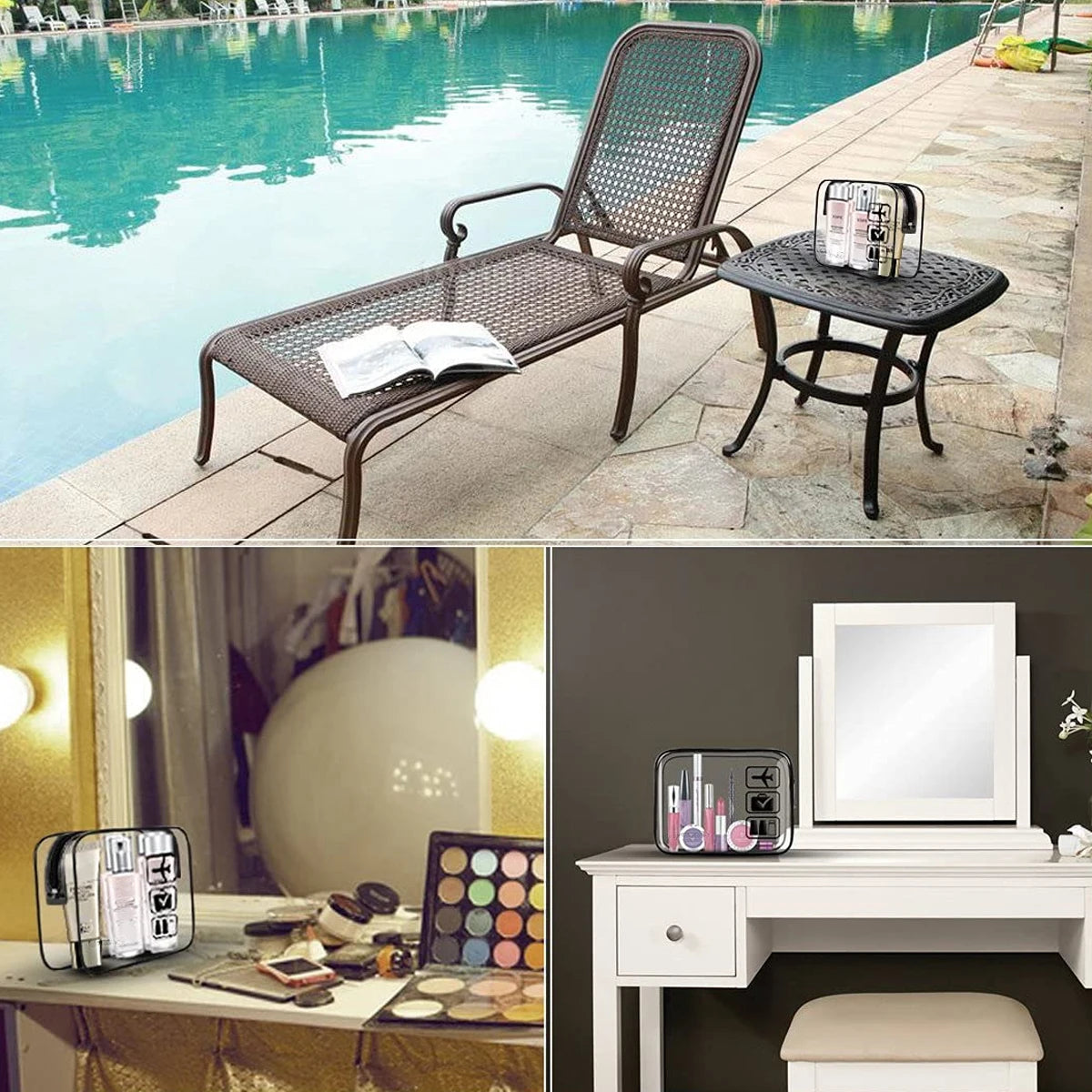 Transparent Zipper Makeup Bag Organizer Box Men Women Travel Clear Cosmetic Bag Waterproof Toiletry Wash Make up Bags