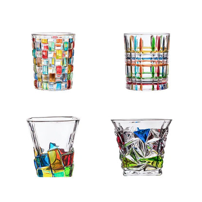 300ML Stained Crystal Glasses Aesthetic European Style 