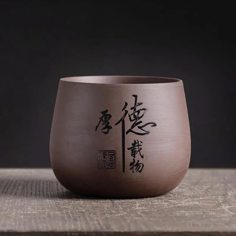 Chinese Style Purple Clay Flower Pot Home Garden Decor