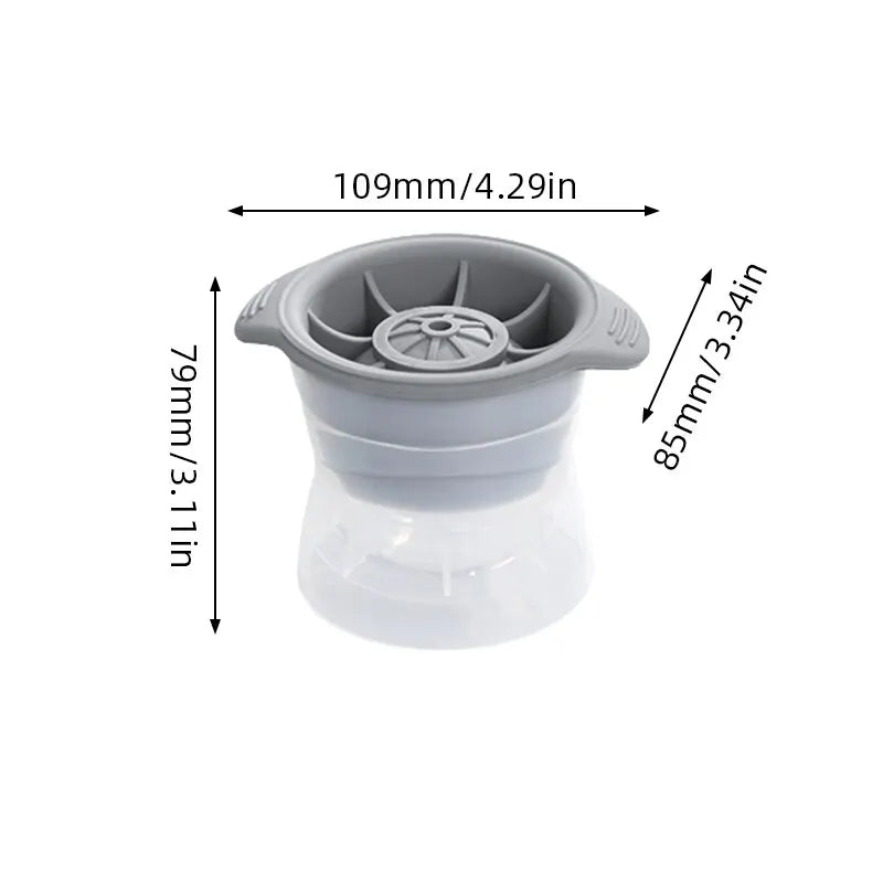 Bar Whiskey round Ice Cube Maker 2Pcs 