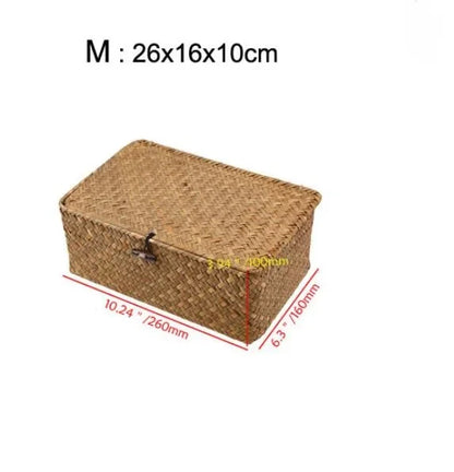 Handmade Seagrass Woven Storage Box 