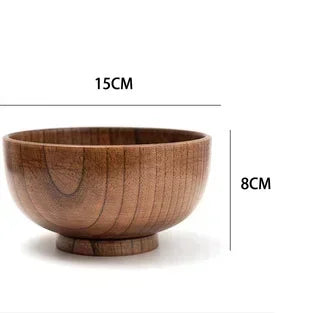 Japanese Style Wooden Soup Bowl 