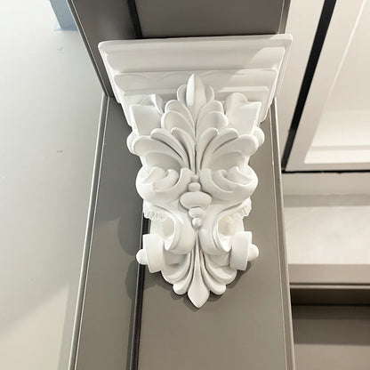 European Style PU Beam Support Finished Shape Villa Exterior Wall French Carved Elephant Trunk Curved Arch Non-Gypsum Dumb Decor