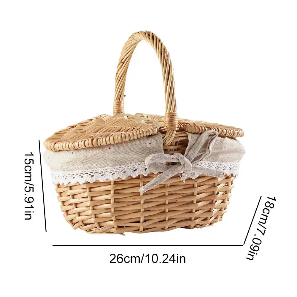 Handmade Wicker Picnic Basket 