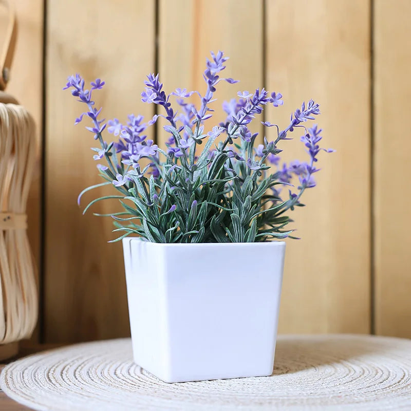 Lavender Pot Plastic Plant
