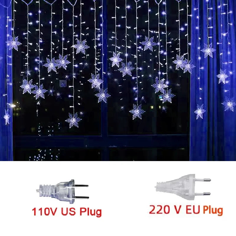 3.2M Christmas Snowflakes LED String Lights Decoration