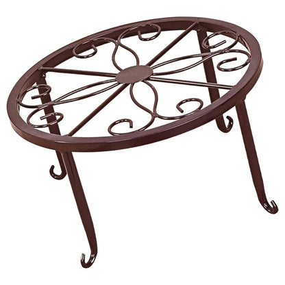 Metal Hollow Round Plant Shelf – Elegant Flower Pot Stand for Home & Garden