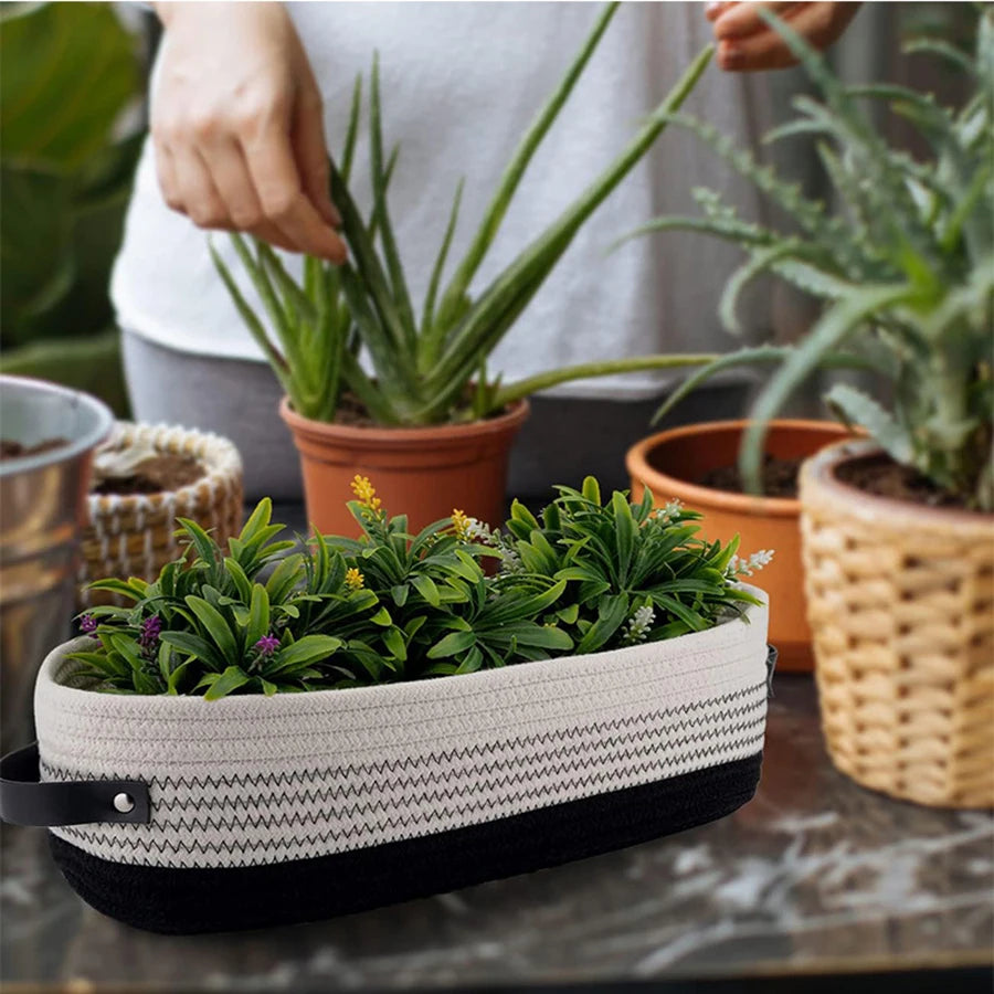 Nordic Cotton Rope Woven Storage Baskets