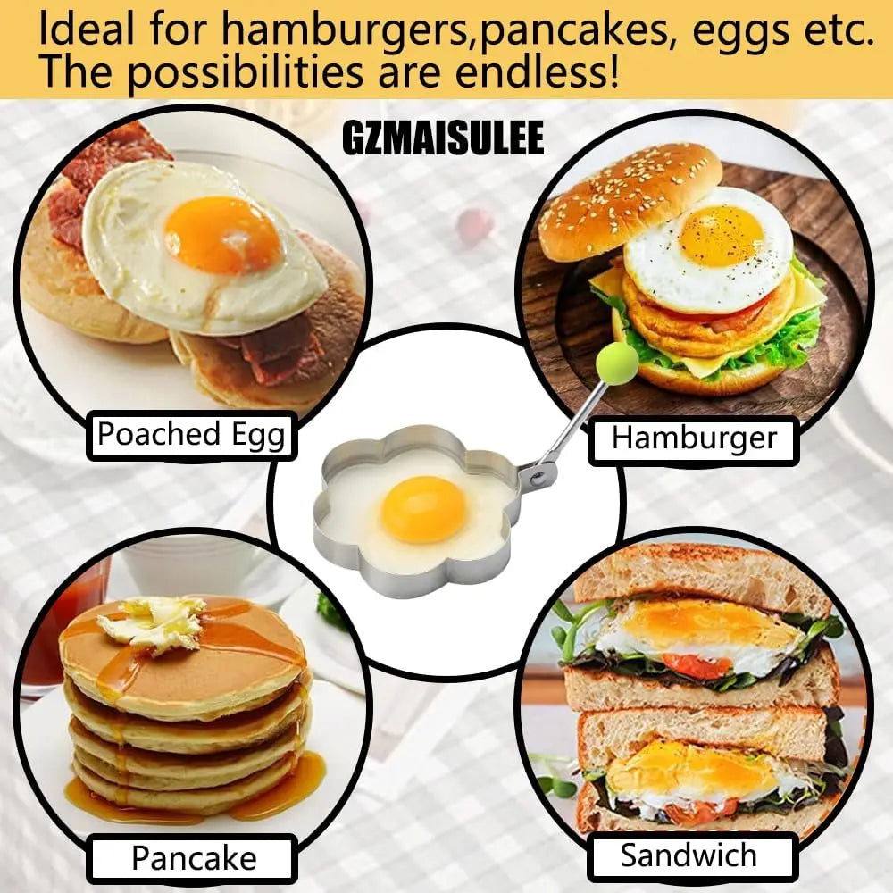 Stainless Steel Pancake & Egg Shaper for Frying Pan 