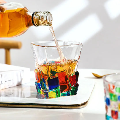 300ML Stained Crystal Glasses Aesthetic European Style 