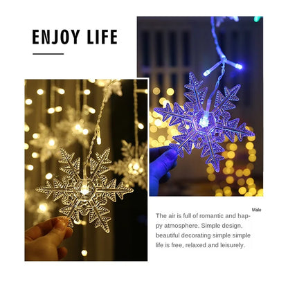 3.2M Christmas Snowflakes LED String Lights Decoration