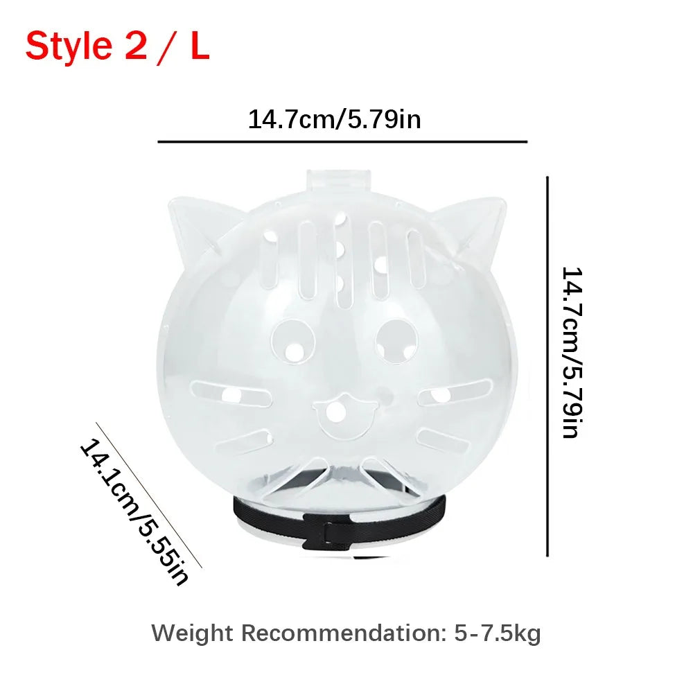 Transparent Breathable Anti-Bite anti Scratch Cat Mask Cover 