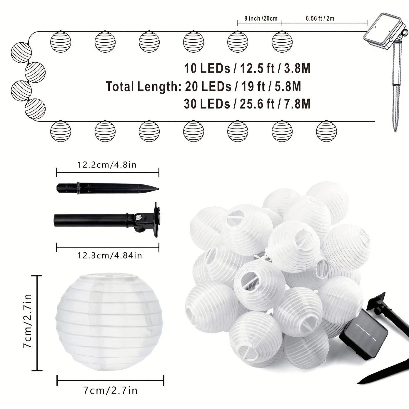 Solar Lantern String Lights 