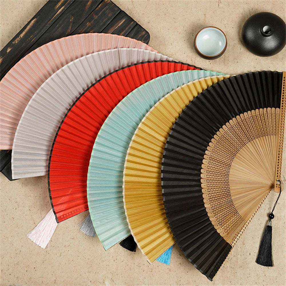 New Bamboo Folding Fan Chinese Style Gift Home Decor
