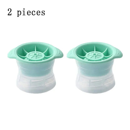 Bar Whiskey round Ice Cube Maker 2Pcs 