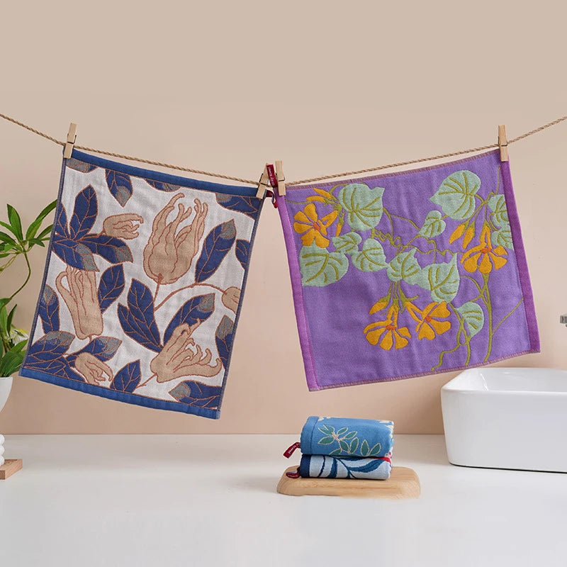 1Pc-34X40Cm Large Kitchen Towel, Quick-Drying Four-Layer Cotton Gauze, Decorative Family Dining Room Tea Towel