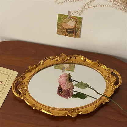 European Royal Decorative Mirror Tray