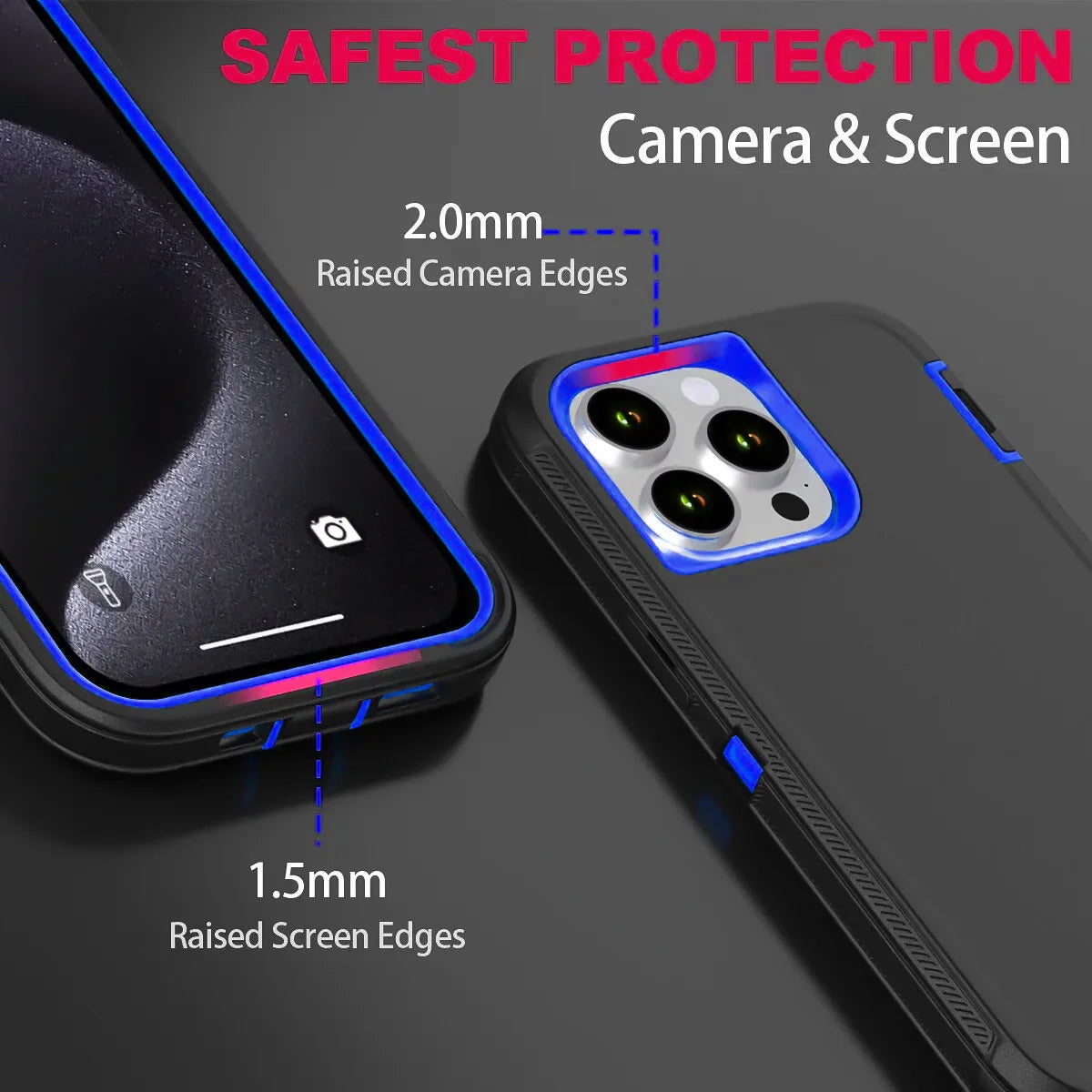 Armor Defender Phone Case for iPhone 17/Pro/Max/Air Bracket Back Cover