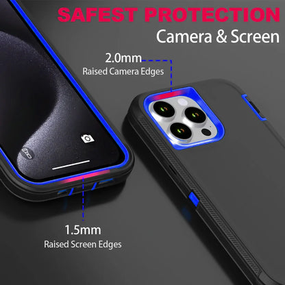 Armor Defender Phone Case for iPhone 17/Pro/Max/Air Bracket Back Cover