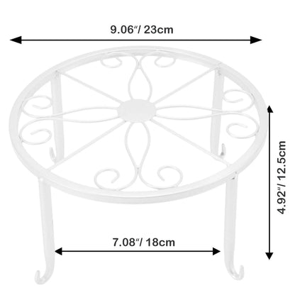 Metal Hollow Round Plant Shelf – Elegant Flower Pot Stand for Home & Garden