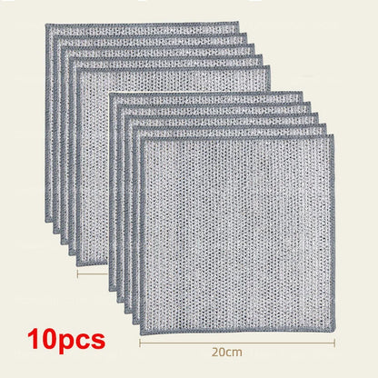 20/5Pcs Thickened Steel Wire Cleaning Cloth Kitchen Towel