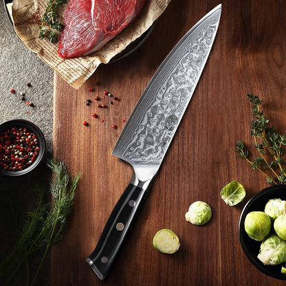 Professional Chef's Knives Japanese 67 Layer Damascus Steel 