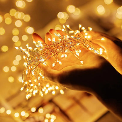 3/6/9M USB Power LED Firecracker String Lights Remote Control