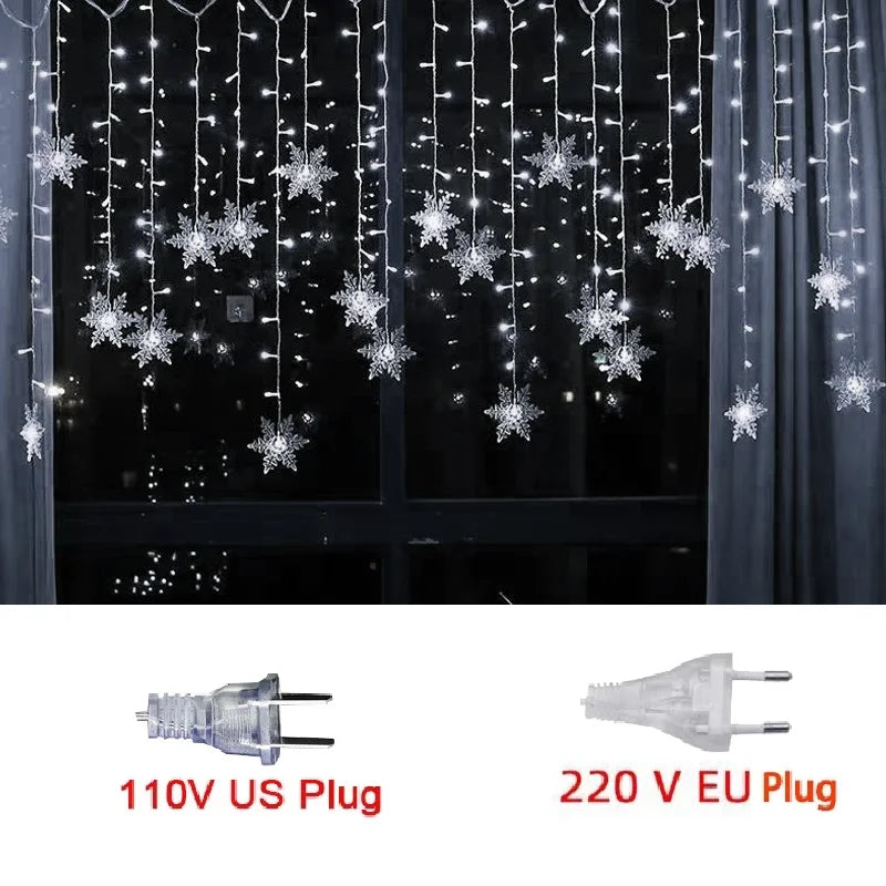 3.2M Christmas Snowflakes LED String Lights Decoration